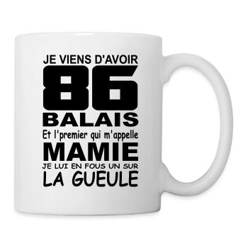 86 ans / anniversaire 86 ans / cadeau 86 ans - Mug blanc - blanc - Droite