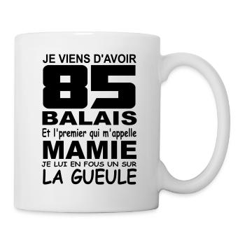 85 ans / anniversaire 85 ans / cadeau 85 ans - Mug blanc - blanc - Droite