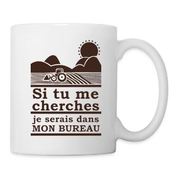 Humour Tracteur Cadeau homme femme Agriculteur - Mug blanc - blanc - Droite