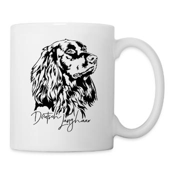 Deutsch Langhaar Portrait Jagdhunde Hund Wilsigns - Tasse - Weiß - Rechts