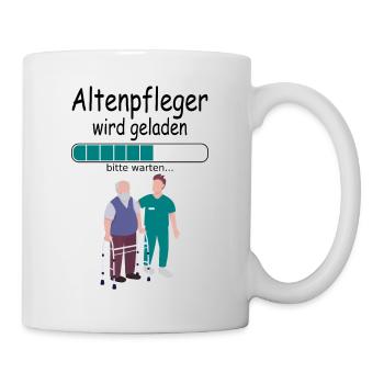 Angehender Altenpfleger Azubi in Ausbildung Beginn - Tasse - Weiß - Rechts
