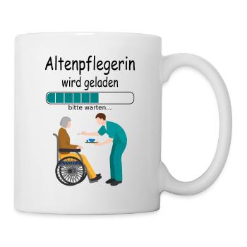 Angehende Altenpflegerin Azubi Ausbildung Beginn - Tasse - Weiß - Rechts