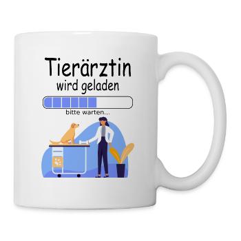 Angehende Tierärztin Tiermedizin Studiumbeginn - Tasse - Weiß - Rechts