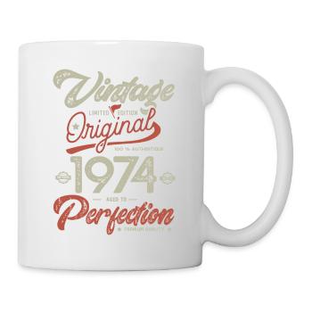 1974 Jahrgang Geburtstag Jahrgang 1974 - Tasse - Weiß - Rechts