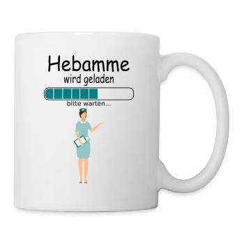 werdende Hebamme Ausbildung für Azubine Baby - Tasse - Weiß - Rechts