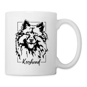 Keeshond Portrait de chien Chiens Wilsigns - Mug blanc - blanc - Droite