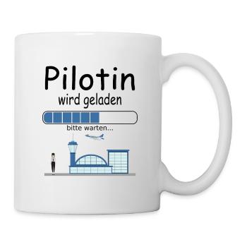 Angehende Pilotin Pilotenausbildung werden Baby - Tasse - Weiß - Rechts