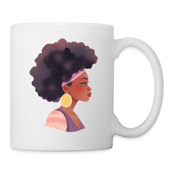 Black Pride Woman With Afro Melanin - Mug - white - Right