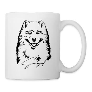 Samoyed Portrait Hund Hunde Wilsigns - Tasse - Weiß - Rechts
