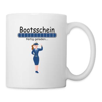 Bootsführerschein Bootsschein Kapitänin Bestanden - Tasse - Weiß - Rechts