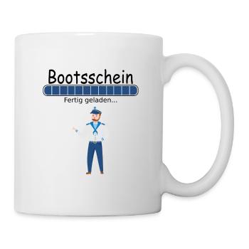 Bootsführerschein Bootsschein Kapitän Bestanden - Tasse - Weiß - Rechts