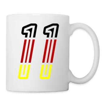 11 Symbole numérique Allemagne - Mug blanc - blanc - Droite