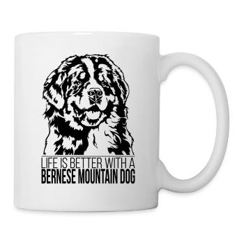 La vie de Bouvier Bernois est meilleure Chiens Wilsigns - Mug blanc - blanc - Droite