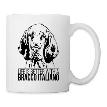 Bracco Italiano la vie est meilleure Chiens Wilsigns - Mug blanc - blanc - Droite