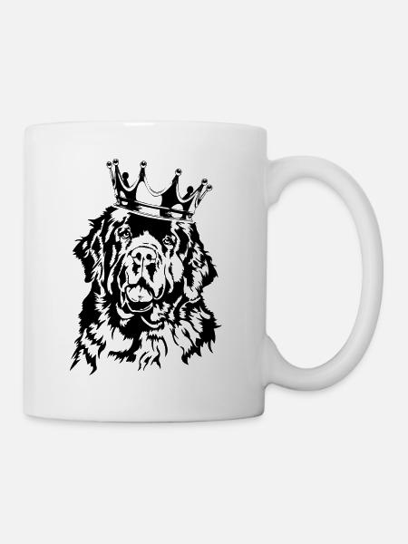 Neufundländer Krone Hunde Hund Wilsigns - Tasse - Weiß