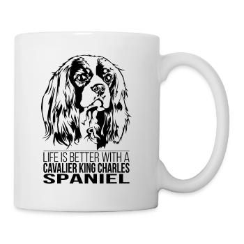 Cavalier King Charles La vie de l’épagneul est meilleure Chiens - Mug blanc - blanc - Droite