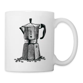 Moka Pot Italian Coffee - Mug - white - Right