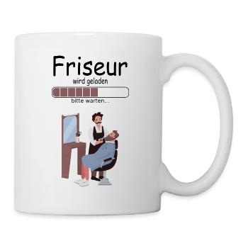Angehende Friseur in Ausbildung für Baby Azubi - Tasse - Weiß - Rechts