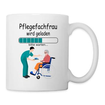 Angehende Pflegefachfrau in Ausbildung für Azubine - Tasse - Weiß - Rechts