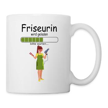 Angehende Friseurin in Ausbildung für Baby Azubine - Tasse - Weiß - Rechts