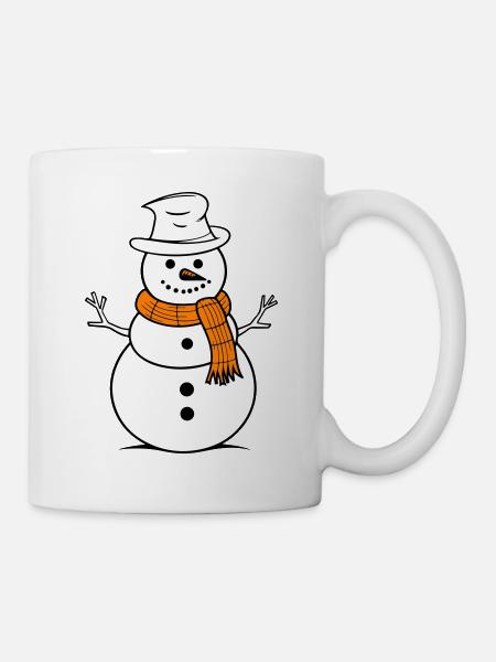 Schneemann Winter - Tasse - Weiß