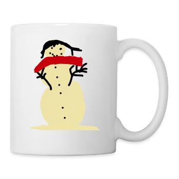 Bonhomme de neige - Mug blanc - blanc - Droite