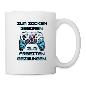 Zum Zocken Geboren... - Tasse - Weiß - Rechts