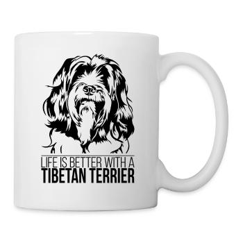 Tibetan Terrier life is better Dogs Wilsigns - Mug - white - Right