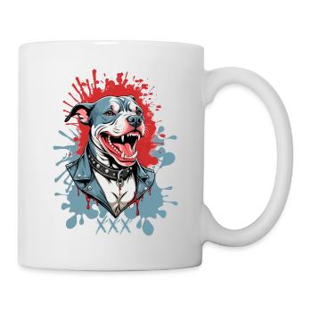 Hunderasse Pitbulls - Tasse - Weiß - Rechts