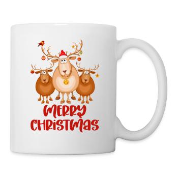 Rentier Weihnachten Christmas Geschenk - Tasse - Weiß - Rechts