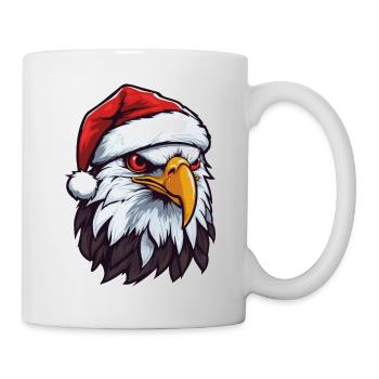 Adler Porträt Weihnachten - Tasse - Weiß - Rechts