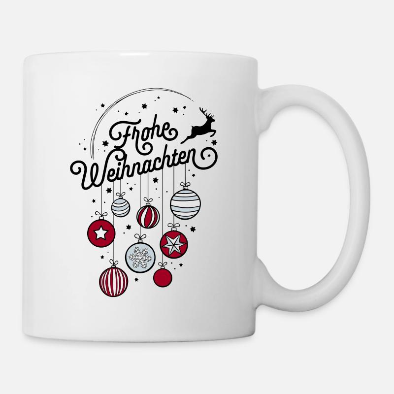 Frohe Weihnachten Ugly Christmas Sweater Geschenk - Tasse - Weiß