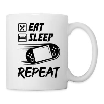 Eat Sleep Game Repeat - Mug - white - Right