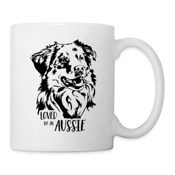 Australian Shepherd loved by an Aussie Wilsigns - Mug - white - Right