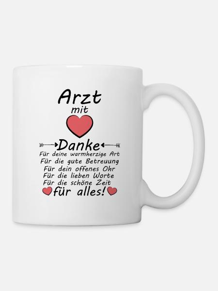 Arzt Danke für Alles Dankeschön sagen zum Abschied - Tasse - Weiß