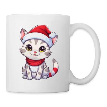 Chat Noël Chat De Noël Mignon Joyeux Catmas - Mug blanc - blanc - Droite