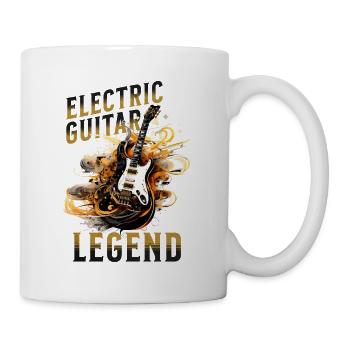 E-Gitarre Legende Gitarrist Musik Instrument Rock - Tasse - Weiß - Rechts