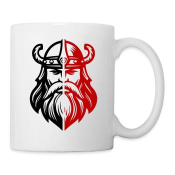 Viking Head Warrior Valhalla Odin - Mug - white - Right