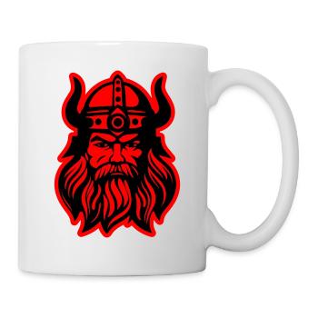 Viking Head Warrior Valhalla Odin - Mug - white - Right