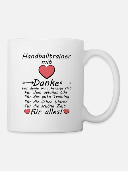 Bester Handballtrainer Danke zum Abschied - Tasse - Weiß