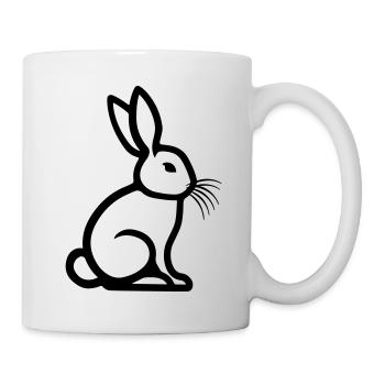 Osterhase Symbol Ostern - Tasse - Weiß - Rechts