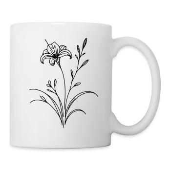 Lily Light: Delicate Contours of Beauty - Mug - white - Right