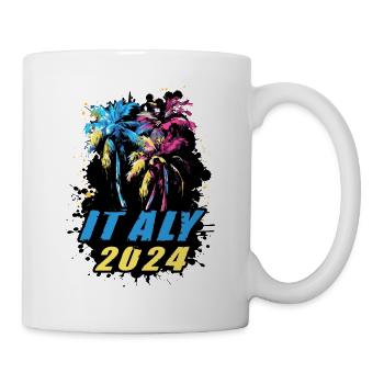 Italie 2024 Vacances Palmiers Colorés - Mug blanc - blanc - Droite