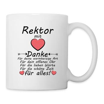 Danke an Rektor Abschiedsgeschenk zum Abschied - Tasse - Weiß - Rechts