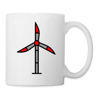 Windrad Windkraft Anlage Symbol - Tasse - Weiß - Rechts