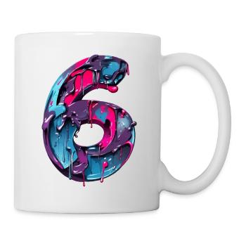 NR. 6 NUMMER 6 COOL 6. GEBURTSTAG - Tasse - Weiß - Rechts