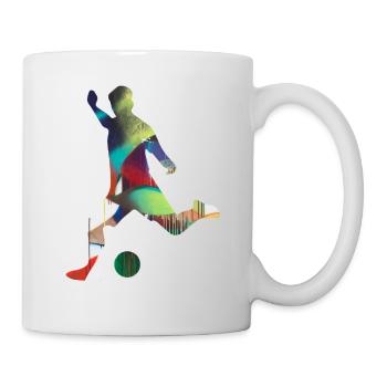 Football, footballeur, football, graffiti, bleu, coloré - Mug blanc - blanc - Droite