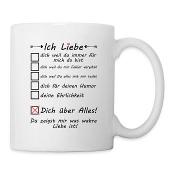 4 Monate zusammen Beziehung Monatstag Freund - Tasse - Weiß - Rechts
