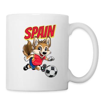 Soccer Spain Dog Animal Soccer Fan Team - Mug - white - Right