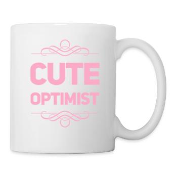 Cute Optimist - Tasse - Weiß - Rechts